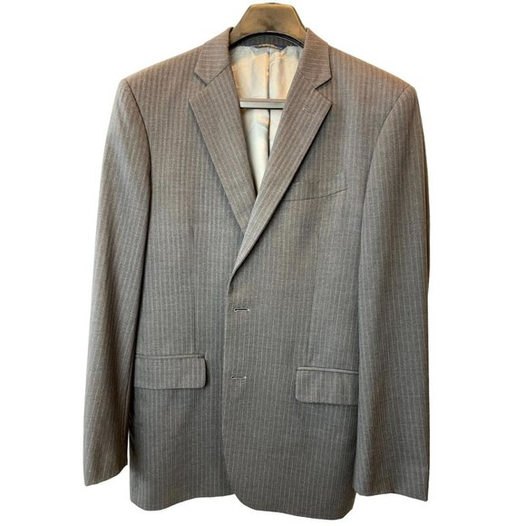 Brooks Brothers 1818 Madison Mens Wool Blazer Jacket Coat Gray 39R/W33 - Picture 1 of 10
